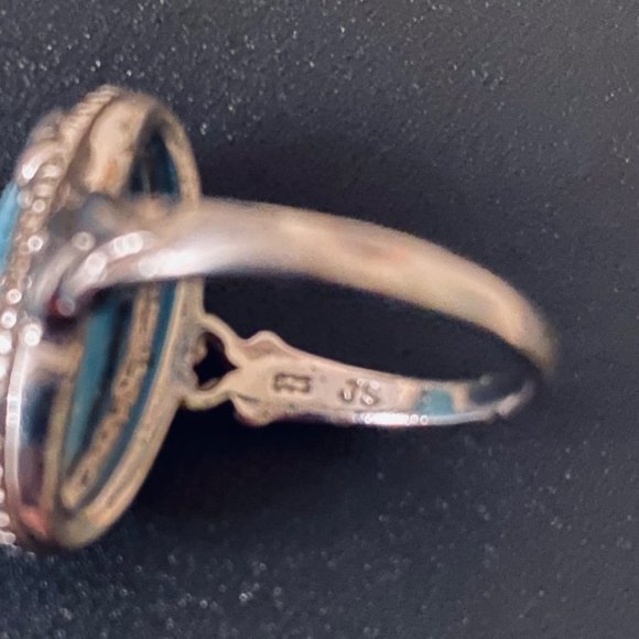 Larimar and Sterling Silver Ring, Size 8.75 - Picture 6 of 9